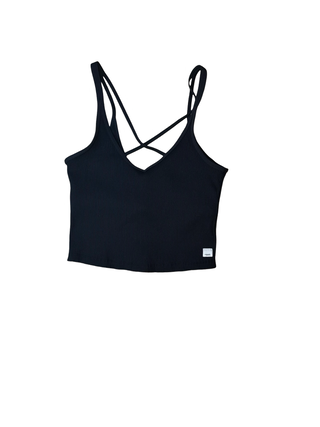 Women's M - Black Vuori Rib Crop Tank