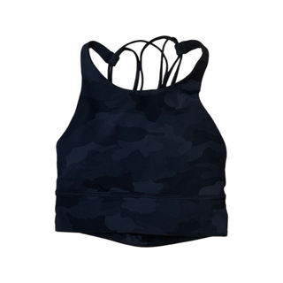 Women's 4 - Black Camo Lululemon Free to Be High-Neck Longline Bra