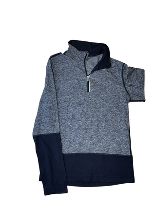 Women's 8 - Black and Heathered Gray Lululemon Rulu Half-Zip