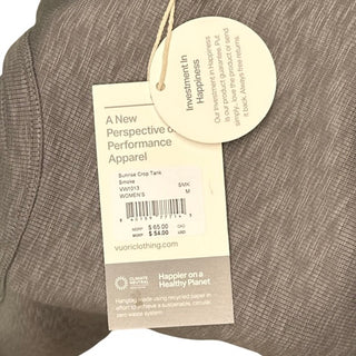 Women's M - NWT Gray Vuori Sunrise Crop Tank