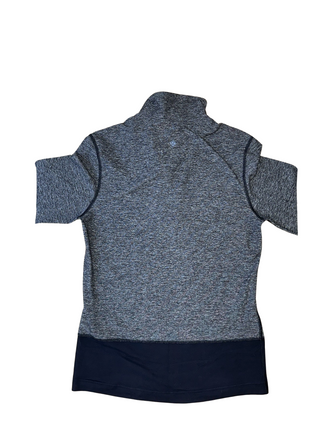 Women's 8 - Black and Heathered Gray Lululemon Rulu Half-Zip
