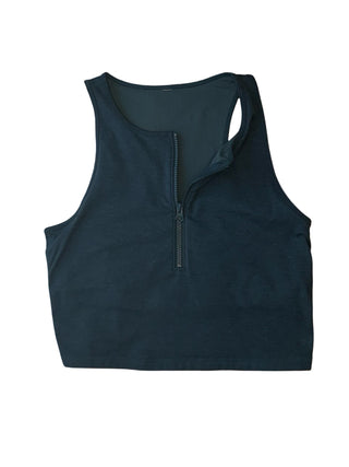 Women's L - Dark Teal Camo Vuori Clean Elevation Zip Tank