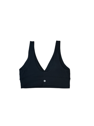 Women's 10 - Black/Black Stripe Lululemon Reversible Align Bra