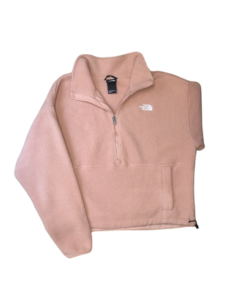 Women's M - Pink North Face Pile Half Zip