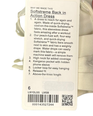 Women's 6 - NWT Lemon Sorbet Lululemon Softstreme Back In Action Dress
