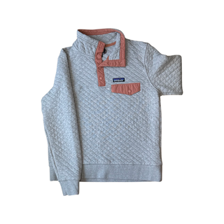 Women's M - Gray and Pink Patagonia Quilted Snap-T Pullover