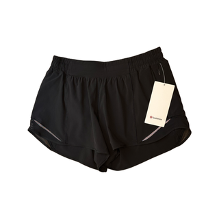 Women's 10 - NWT Black Lululemon Hotty Hot 2 Low Rise Shorts