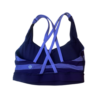 Women's 4 - Purple Striped Lululemon Energy Bra