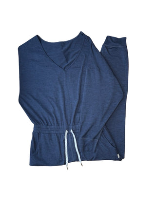 Women's L - Navy Vuori Mudra Long Sleeve Jumpsuit