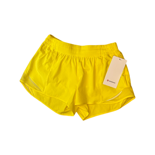 Women's 8 - NWT Sonic Yellow Lululemon Hotty Hot 2 Low Rise Shorts