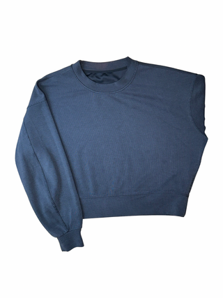 Women's 6 - Black Lululemon Ribbed Softstreme Perfectly Oversized Cropped Crew