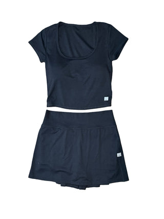 Women's S - Black Vuori Halo Tee and Skirt Set