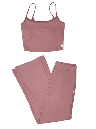 Women's M - Pink Vuori Villa Thermal Waffle-Knit Set