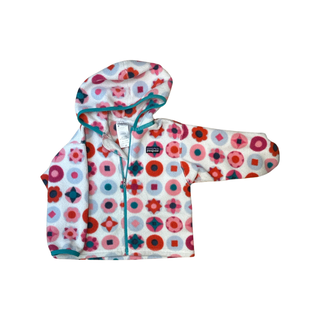 Kids' (2T) - Pink Floral Synchilla Fleece Cardigan