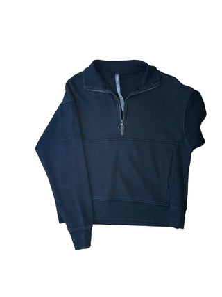 Women's S (Fits S-L) - Black Vuori Sedona Rib Half Zip Pullover