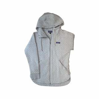 Women's M - Gray Patagonia Quilted Fullzip Hoodie