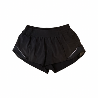 Women's 6 - Black Lululemon Hotty Hot 2 Shorts