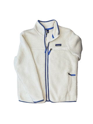 Women's M - White Patagonia Retro Pile Fleece Fullzip