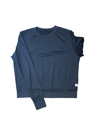 Women's L - Black Vuori Long Sleeve Halo Crew