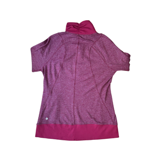 Women's 12 - Mini Check Pique Pink Raspberry Lululemon Runderful 1/2 Zip