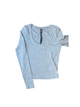 Women's M - Gray Vuori Cotton Scoop Long Sleeve