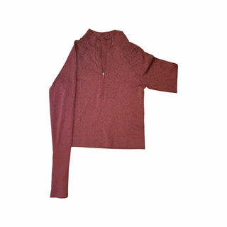 Women's 6 - Red and Black Lululemon Rest Less Cropped 1/2 Zip