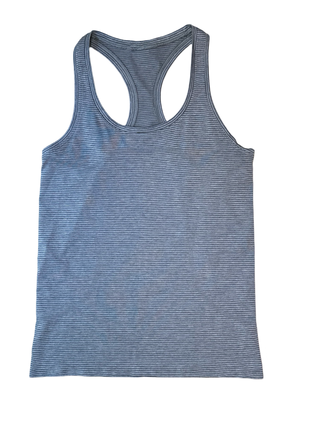 Women's 8 - Stripe Gray Lululemon Swiftly Tech Tank