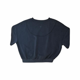 Women's 8 - Black Lululemon Cropped Softstreme Gathered Short Sleeve