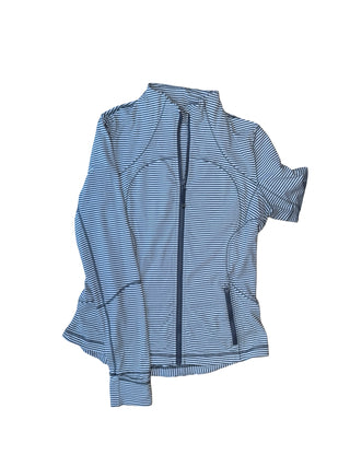 Women's 8 - Black and White Stripe Lululemon Define Fullzip