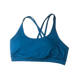 Women's 10 - Aqua Blue Striped Lululemon Energy Bra