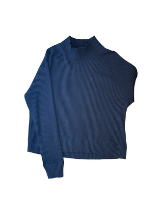 Women's M - Black North Face Waffle Knit Long Sleeve Crew