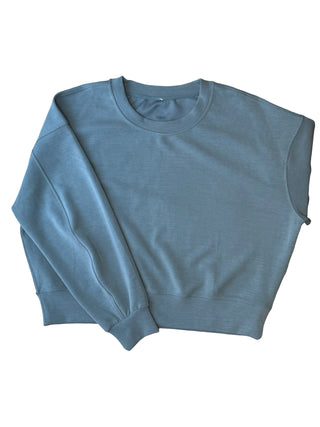 Women's 6 - Blue Lululemon Cropped Softstreme Crew