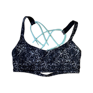 Women's 4 - Black and Aqua Lululemon Free To Be Bra