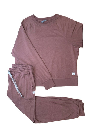 Women's S - Pink Vuori Dreamknit Performance Halo Crew and Jogger Set
