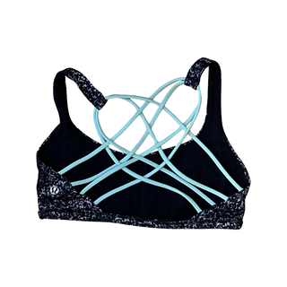 Women's 4 - Black and Aqua Lululemon Free To Be Bra