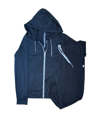 Women's Medium - Black Vuori Halo Fullzip Hoodie and Jogger Set
