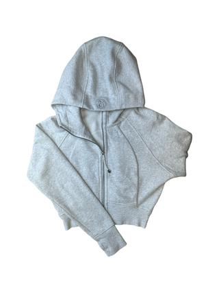 Women's 10 - Gray Lululemon Scuba Fullzip Cropped Hoodie