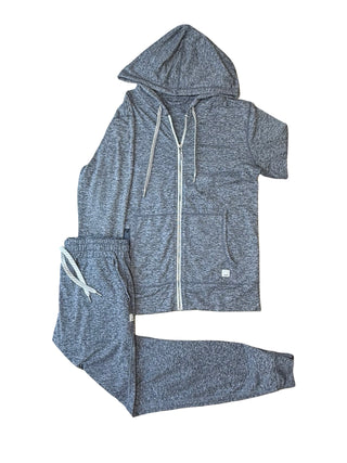 Women's XS - Gray Vuori Dreamknit Halo Hoodie Fullzip and Jogger Set