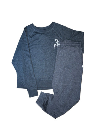 Women's L - Dark Gray Vuori Halo Crew and Jogger Set