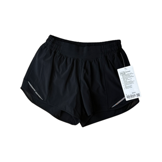 Women's  6 - NWT Black Lululemon Hotty Hot 2 Low Rise Shorts