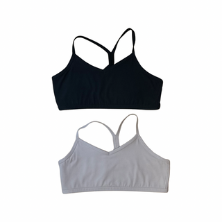 Women's XS/S (Girls XXL) - Soft Tan and Black Athleta Padded Bras