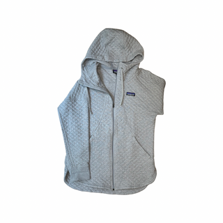 Women's M - Gray Patagonia Quilted Fullzip Hoodie