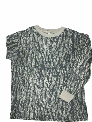 XL - Vintage Tree Bark Timber Long Sleeve Crew