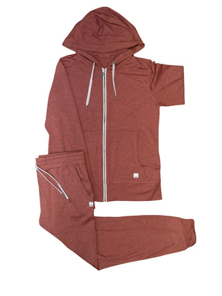 Women's S - Pink Vuori Dreamknit Performance Halo Hoodie and Jogger Set