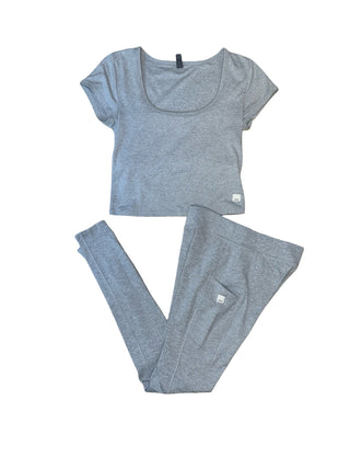 Women's S - Gray Vuori Halo Short Sleeve and Leggings Set