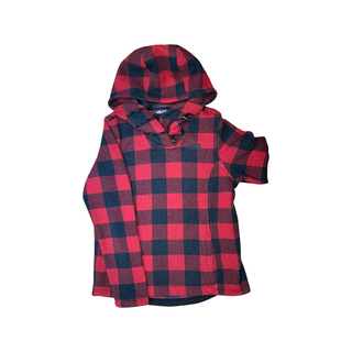 Women's M - Red Buffalo Plaid North Face Three Toggle Hoodie