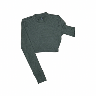 Women's S - Green Vuori Long-Sleeve Lux Crop Long Sleeve