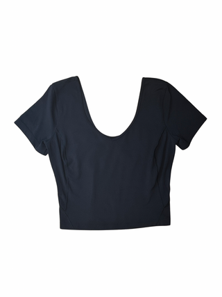 Women's 8 - Black Lululemon Cropped Align Tee