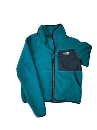 Women's S - Green North Face Pile FullZip