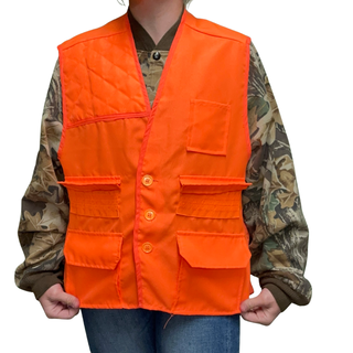 L - Vintage Duck Bay Orange Hunting Vest